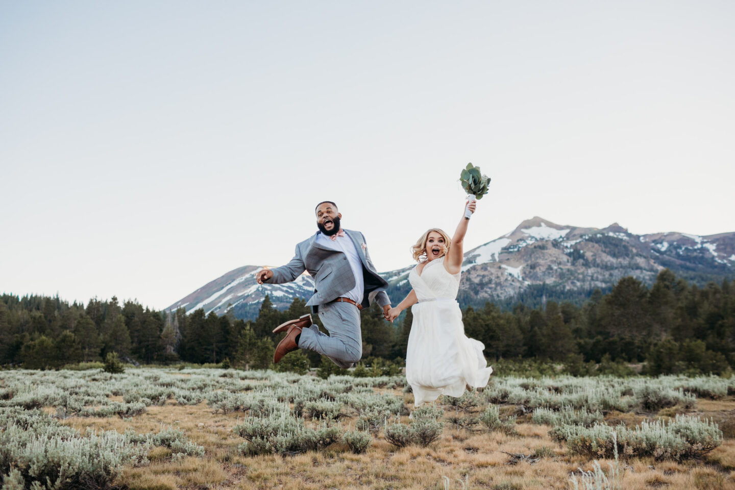tahoe elopement at hope valley celebration