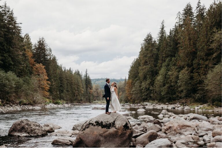 Snoqualmie Falls Elopement in the Fall